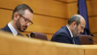El presidente del Senado, Pedro Rollán, durante el pleno del Senado celebrado este miércoles.