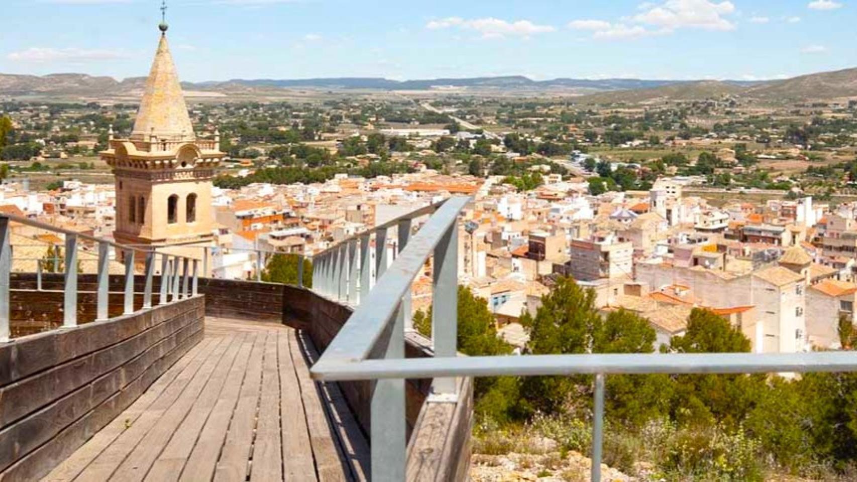 La localidad de Yecla en la Región de Murcia.