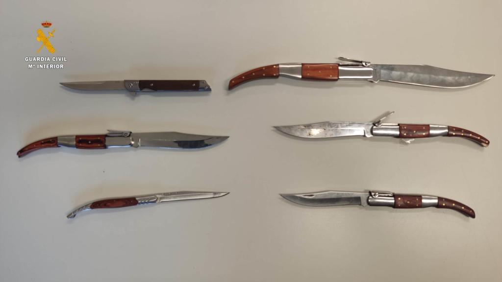 Armas blancas incautadas en un festival de música en Alba de Tormes