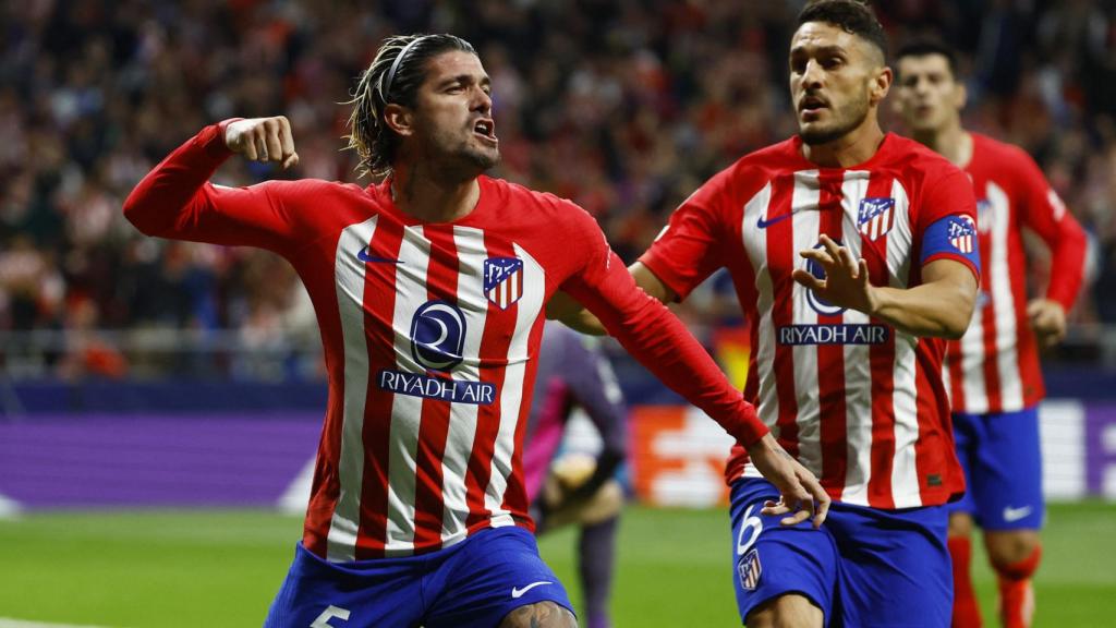 La rabia de De Paul con su gol ante el Dortmund.