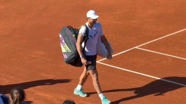 Rafa Nadal, en la pista del Conde de Godó.