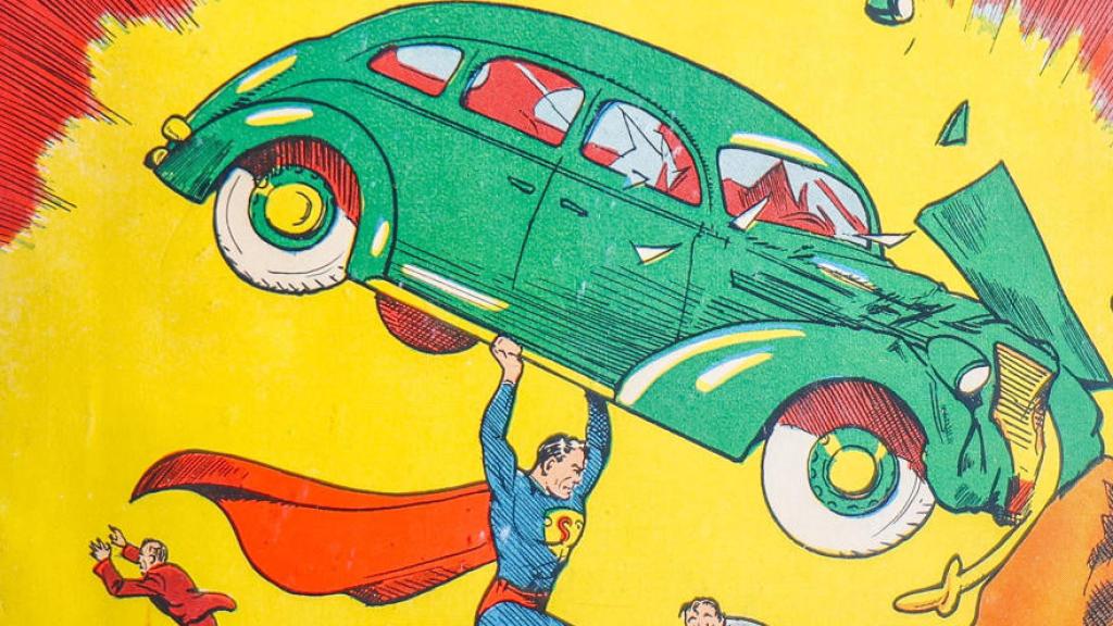 Detalle de la portada del ejemplar de 'Action Comics #1' subastado por 6 millones de dólares. Foto: EFE/Heritage Auction/Josh David Jordan