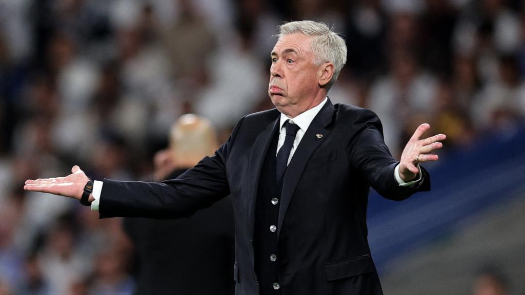 Carlo Ancelotti, en el partido ante el City.