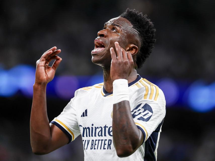 Vinicius Jr., durante el partido de Champions ante el Manchester City.