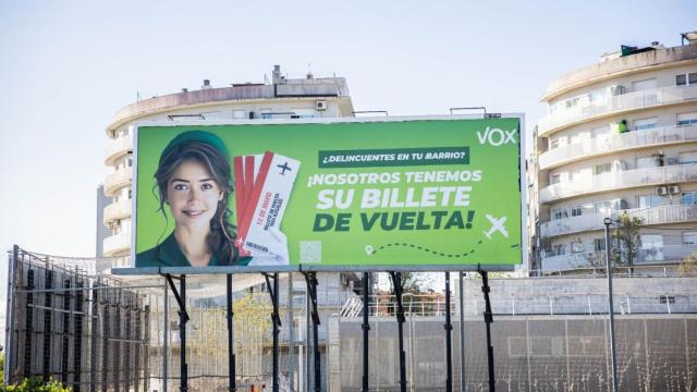Cartel electoral de Vox contra la inmigración ilegal.