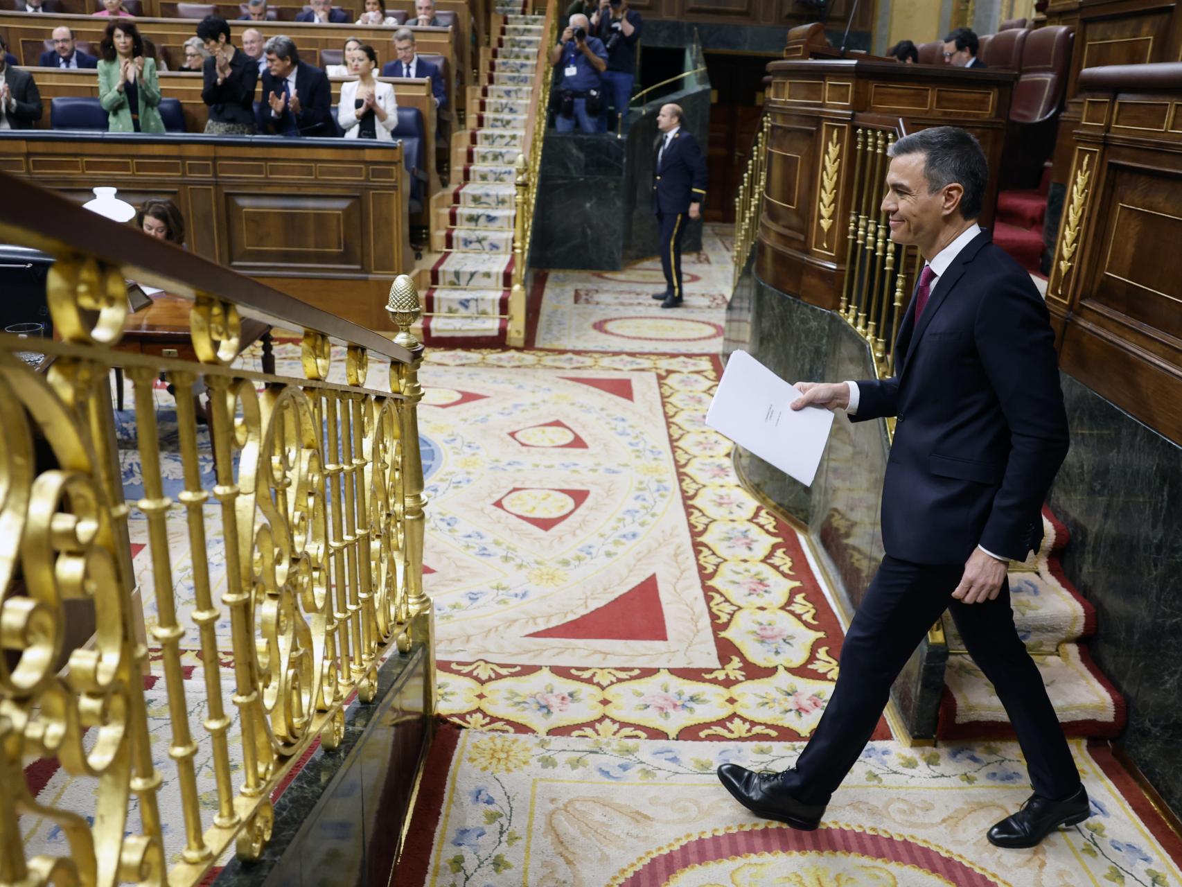 Pedro Sánchez, esta martes, en el Congreso de los Diputados.