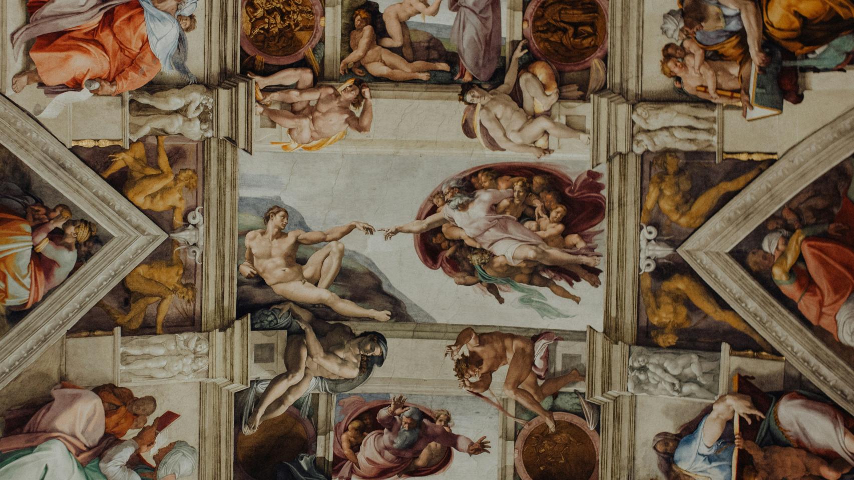 Recreación de la Capilla Sixtina del Vaticano.