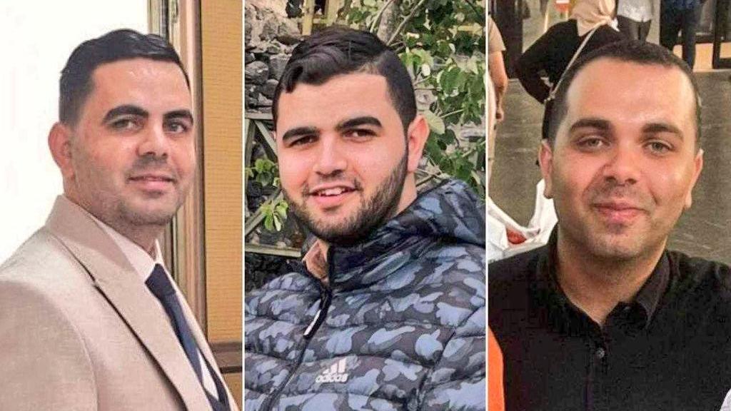Los tres hijos de Ismail Haniya asesinados en el ataque de Israel en el campo de refugiados de Al-Shati.