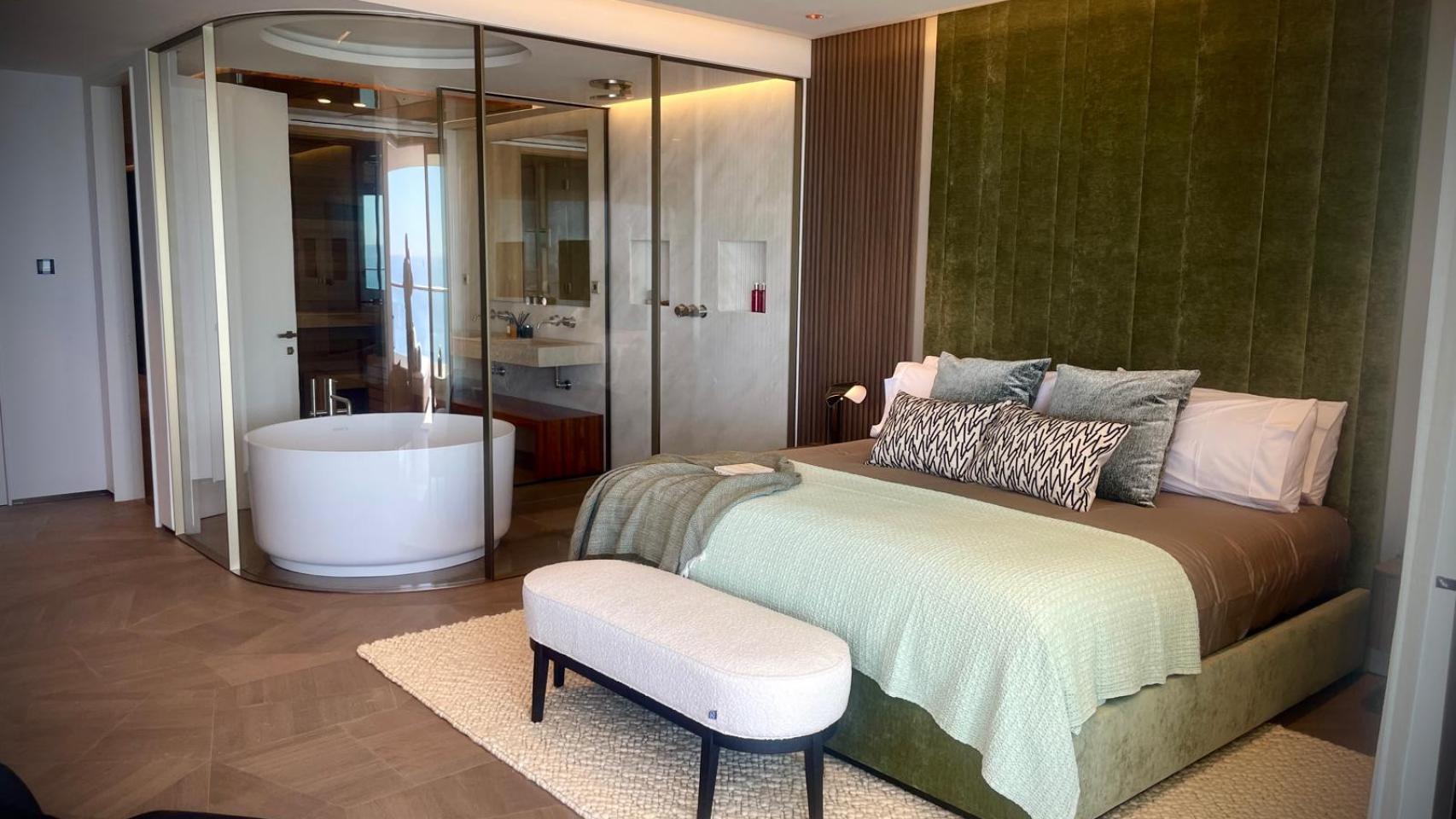 Una de las habitaciones de los áticos.