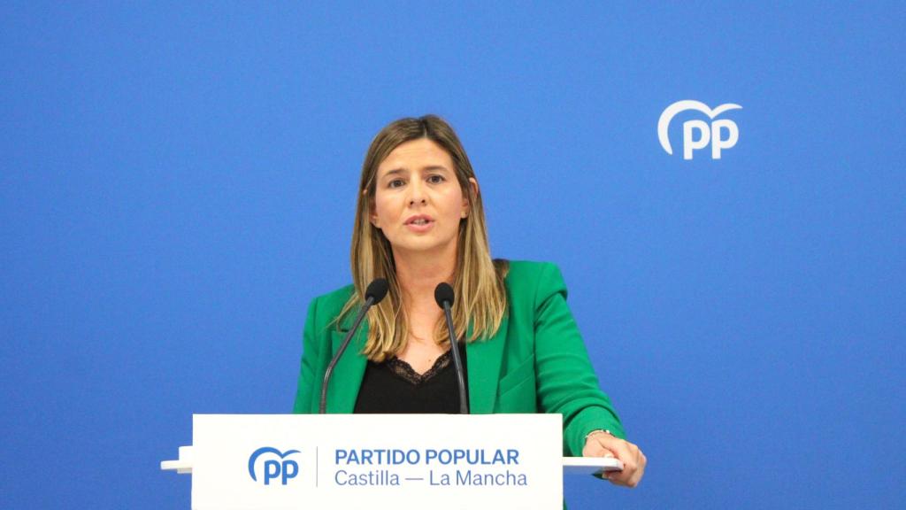 Carolina Agudo en rueda de prensa.