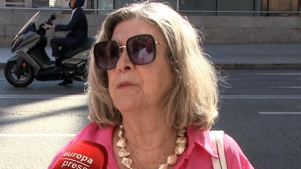 Noela Aguirre, en septiembre de 2023, cuando atendió a los medios tras la implicación de Daniel.