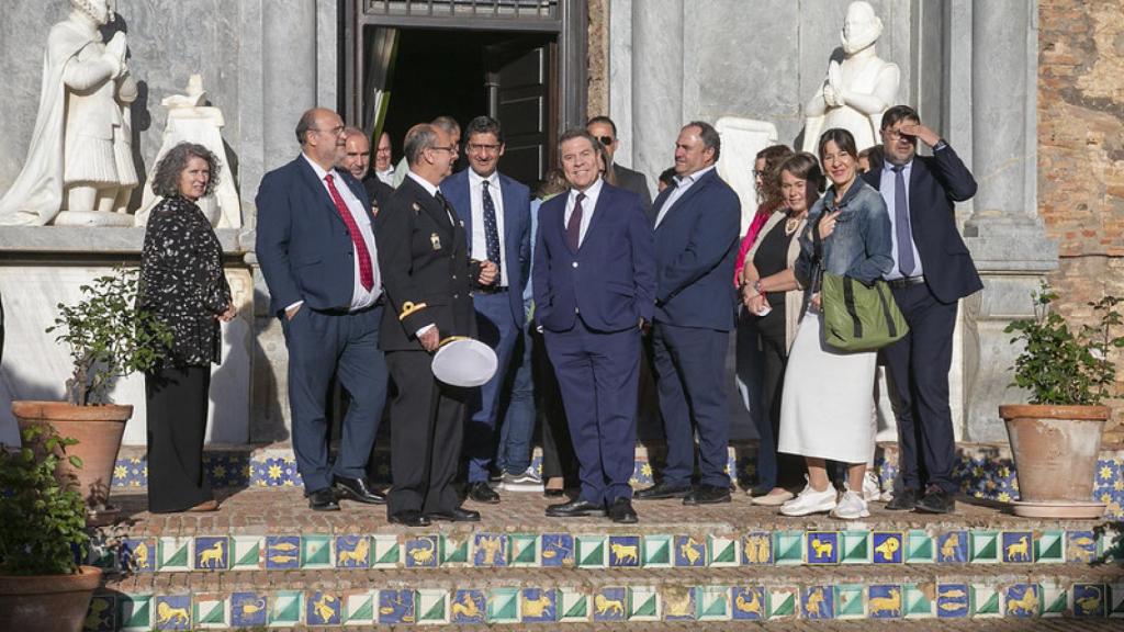 Page con su Gobierno en El Viso del Marqués.