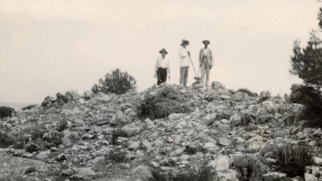 Imagen de los trabajos de 1928 incluida en el libro editado por la Diputación.
