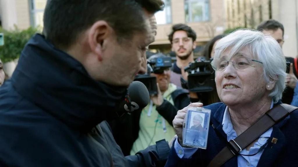 Clara Ponsatí durante su detención en marzo de 2023 a su regreso a España.