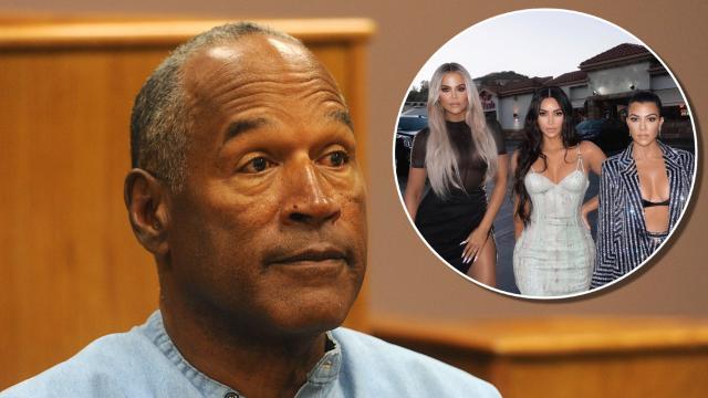 Khloe, Kim y Kourtney Kardashian con O. J. Simpson, en un fotomontaje de 'El Español'.