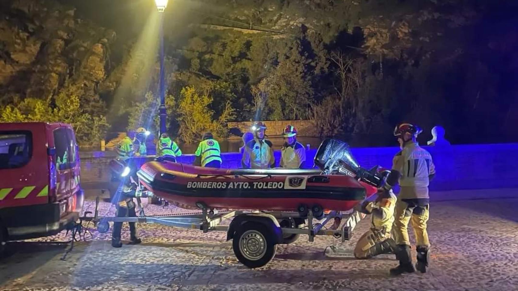 Intervención de los bomberos del Ayuntamiento de Toledo.