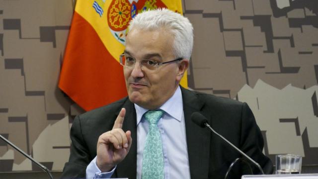 Ildefonso Castro, ex secretario de Estado de Asuntos Exteriores, durante una visita a Brasil.