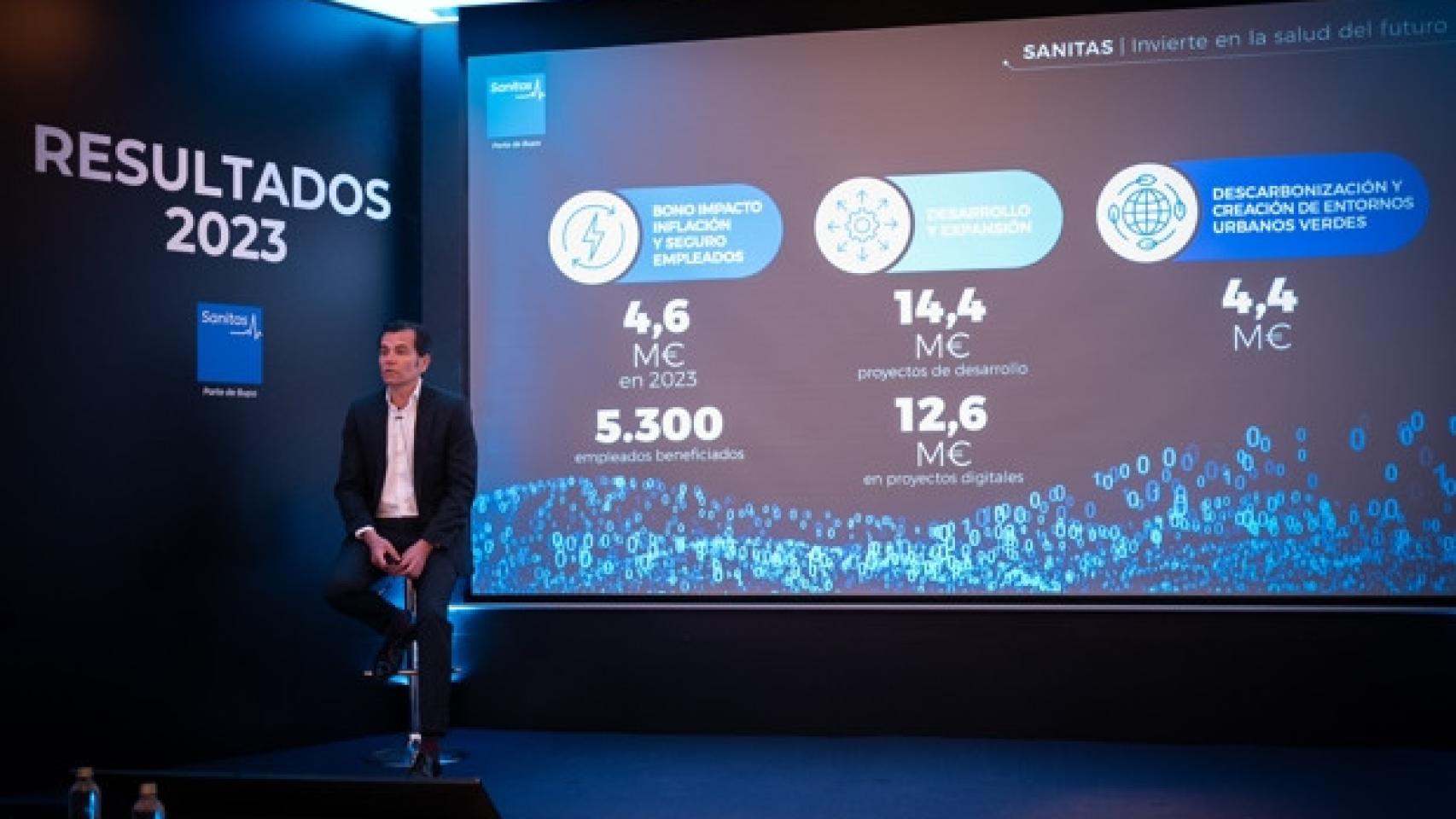 Iñaki Peralta, CEO de Sanitas, durante la presentación de resultados.