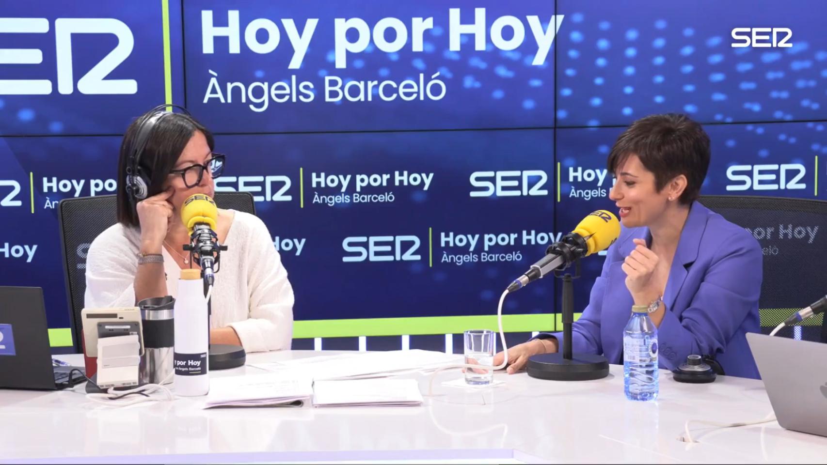 La ministra de Vivienda, Isabel Rodríguez, durante su entrevista.