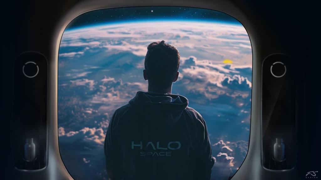 Diseño de la cápsula de turismo espacial de HALO Space.