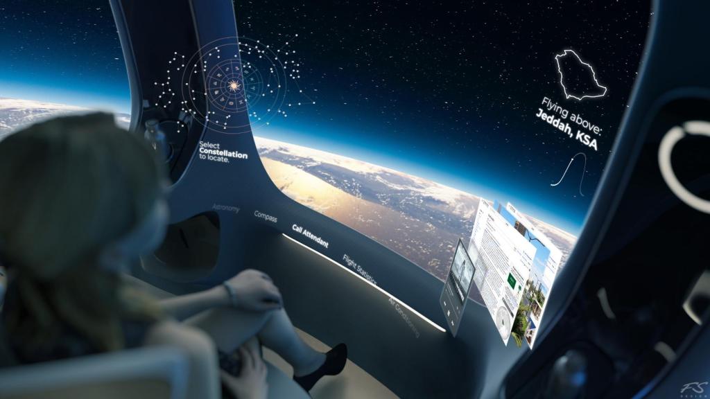 Diseño de la cápsula de turismo espacial de HALO Space.
