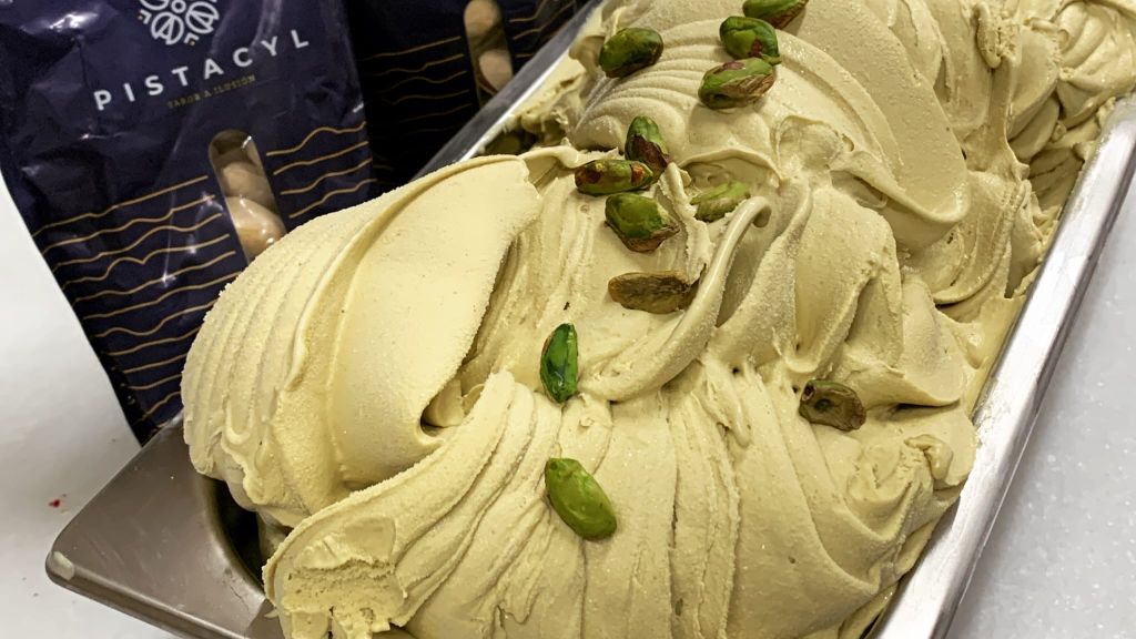 El helado de pistacho