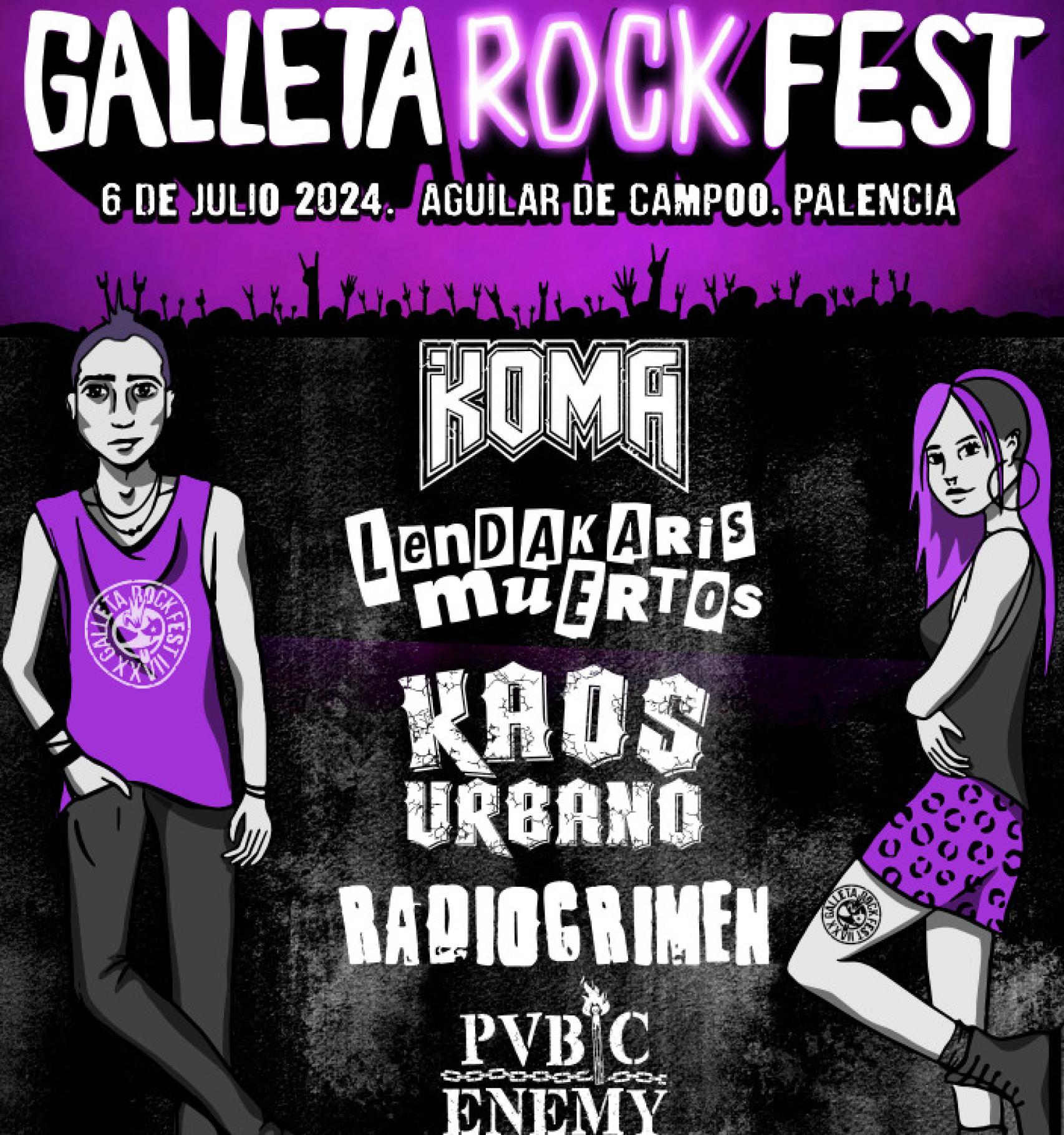 El cartel de los grupos participantes