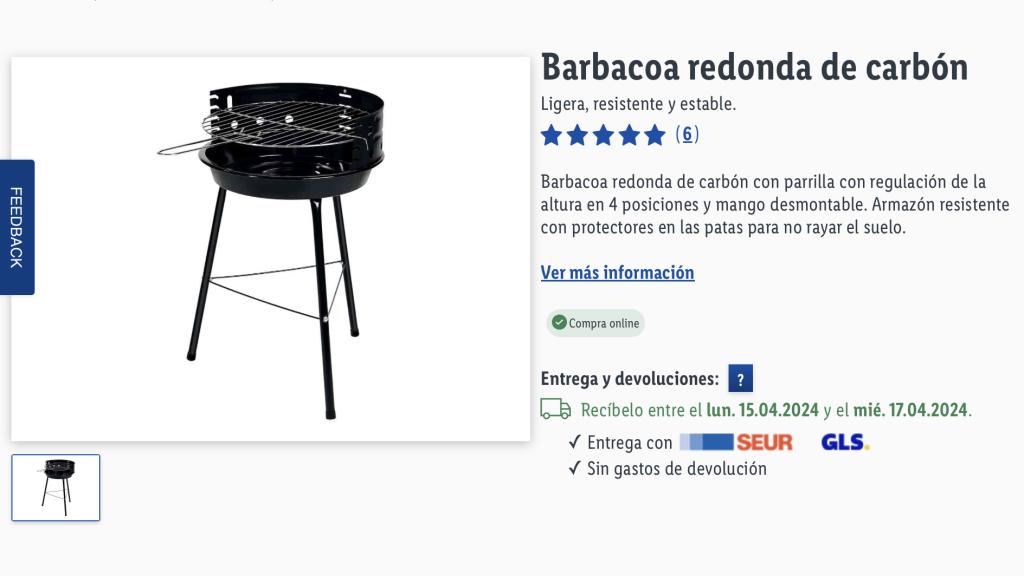 Barbacoa de carbón.