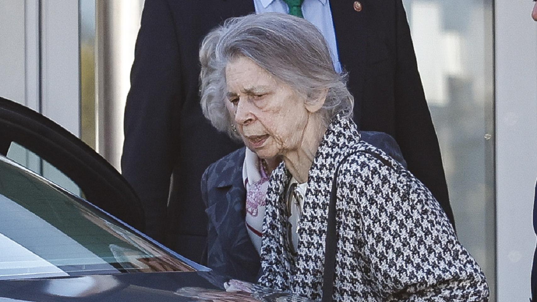 La princesa llegando a la clínica Ruber.