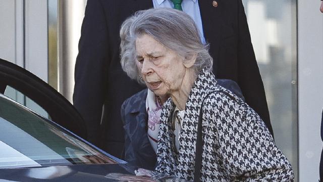 La princesa llegando a la clínica Ruber.