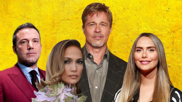 Ben Affleck, Jennifer Lopez, Brad Pitt y Ángela Ponce, en un fotomontaje de 'El Español'.