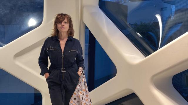 Ana Laura Aláez  durante un viaje a Japón. Foto: Daniel Holc