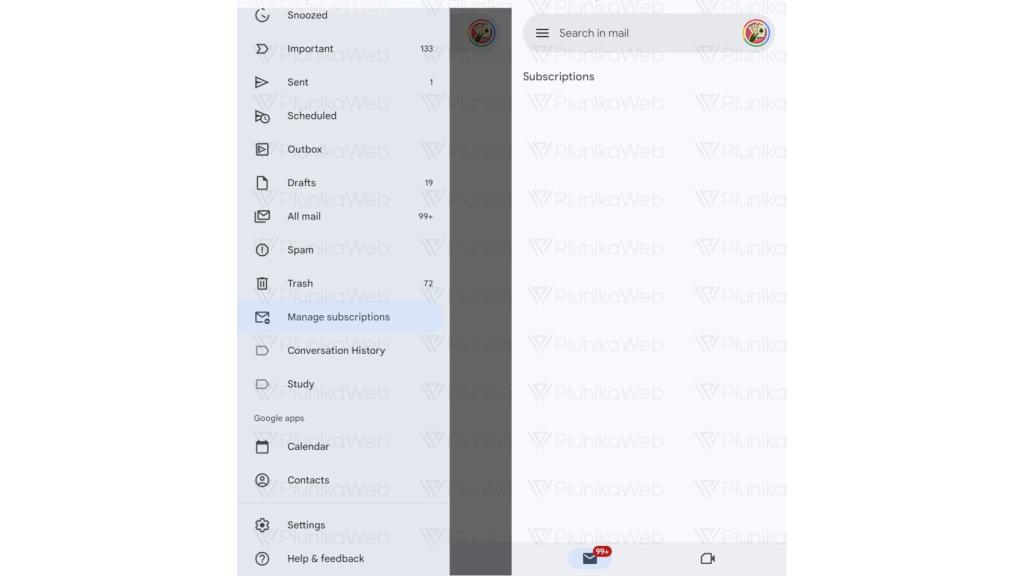 La nueva sección de suscripciones de Gmail