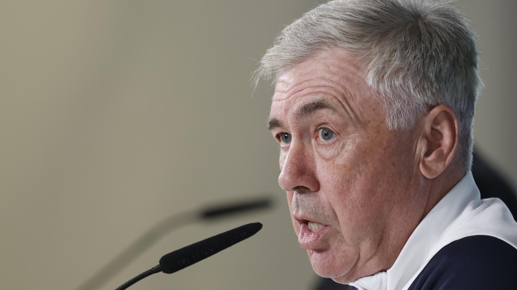 Carlo Ancelotti, en rueda de prensa.