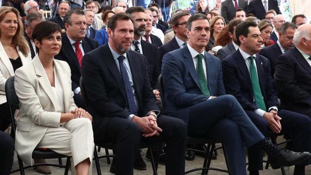 Imagen del acto de puesta de primera piedra de la línea 3 del Metro de Sevilla.