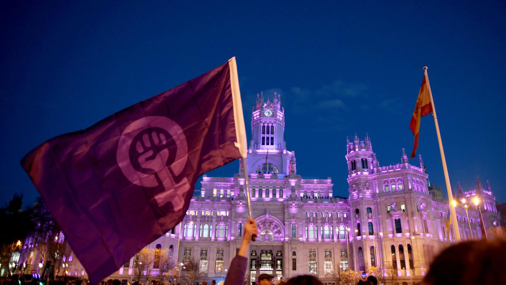 Imagen de Madrid en una manifestación por la igualdad de la mujer.