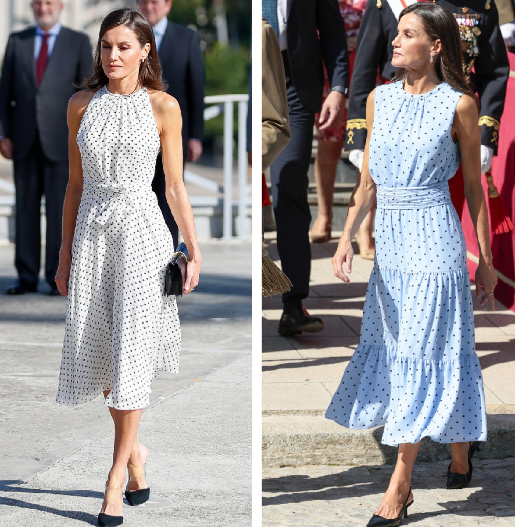 La Reina ha hecho de los lunares su estampado favorito.
