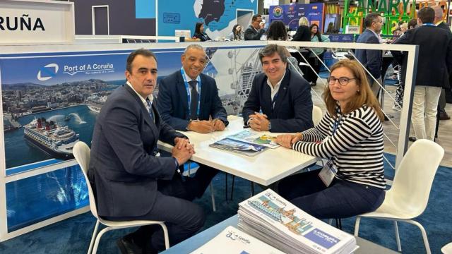 El presidente del Puerto de A Coruña el Seatrade Global de Miami.