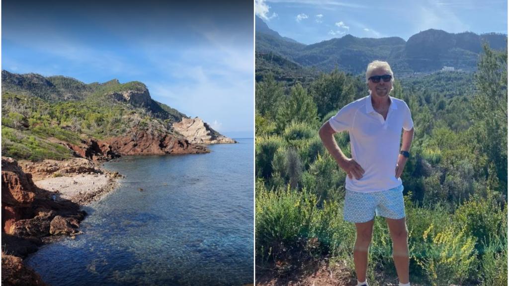 Playa de Son Bunyola junto al magante Richard Branson.