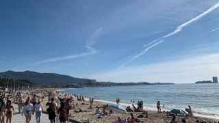 Playa de Samil, en Vigo, a 12 de abril de 2024.