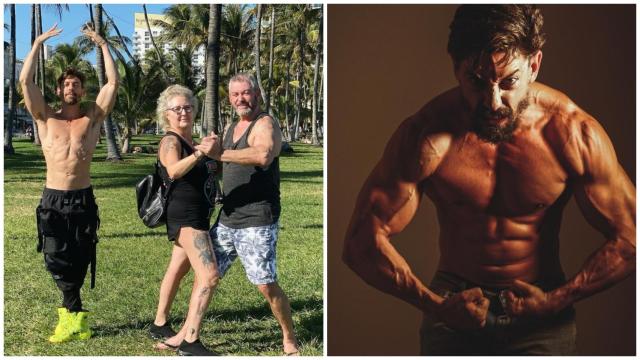 Adrián Lastra jugando al fútbol.