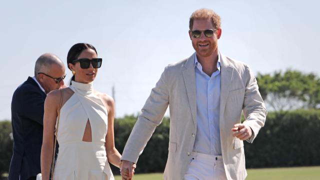 El príncipe Harry y Meghan Markle en su reciente reaparición en Miami.