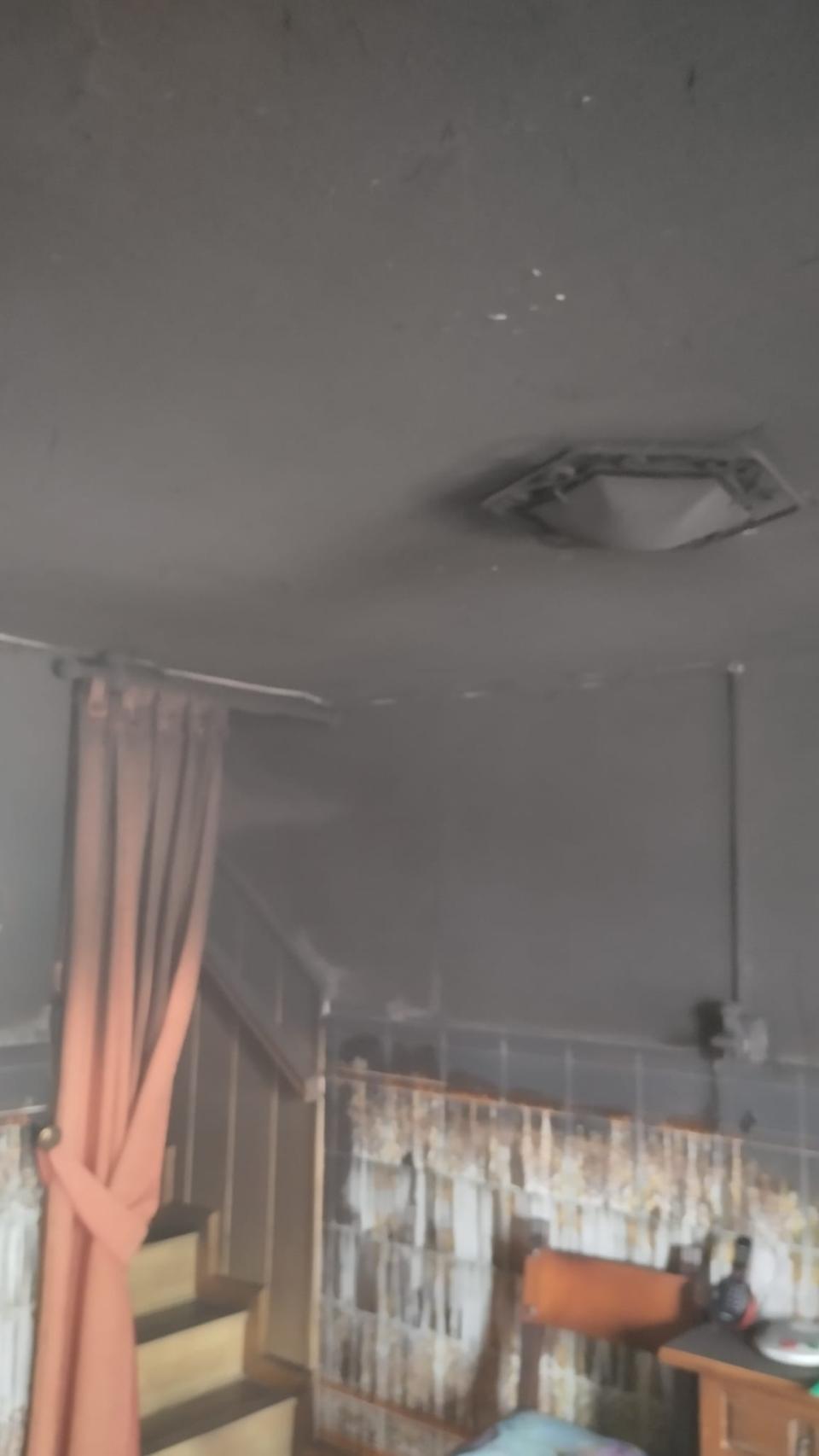 La vivienda afectada por el fuego.