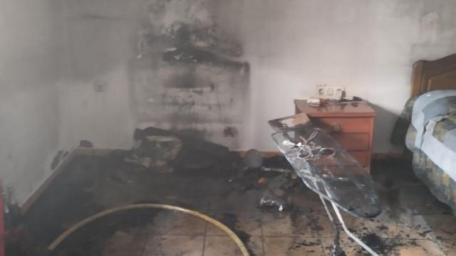 El incendio en la vivienda de Benavente.