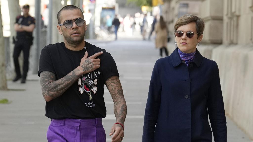 Comparecencia de Dani Alves, junto a su abogada Inés Guardiola, en la Audiencia de Barcelona