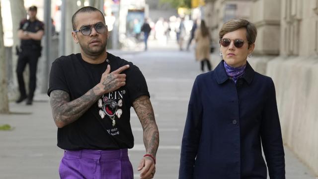 Comparecencia de Dani Alves, junto a su abogada Inés Guardiola, en la Audiencia de Barcelona