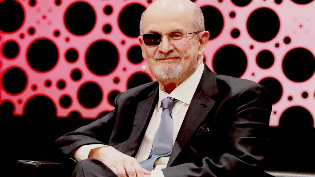 Salman Rushdie en la Feria de Fráncfort de 2023. Foto: Elena Ternovaja