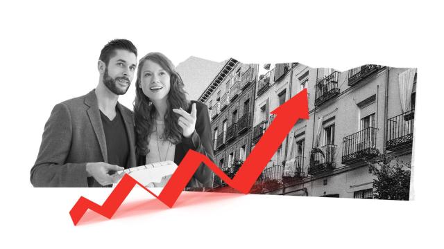 Ilustración sobre la compra de vivienda por parte de los jóvenes.