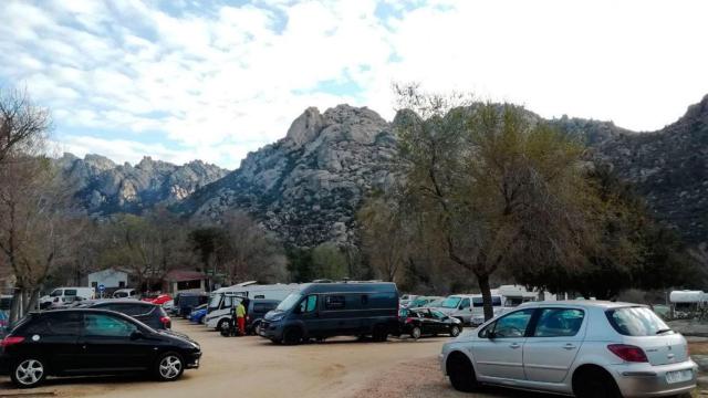 El aparcamiento de La Pedriza, en una imagen de archivo.