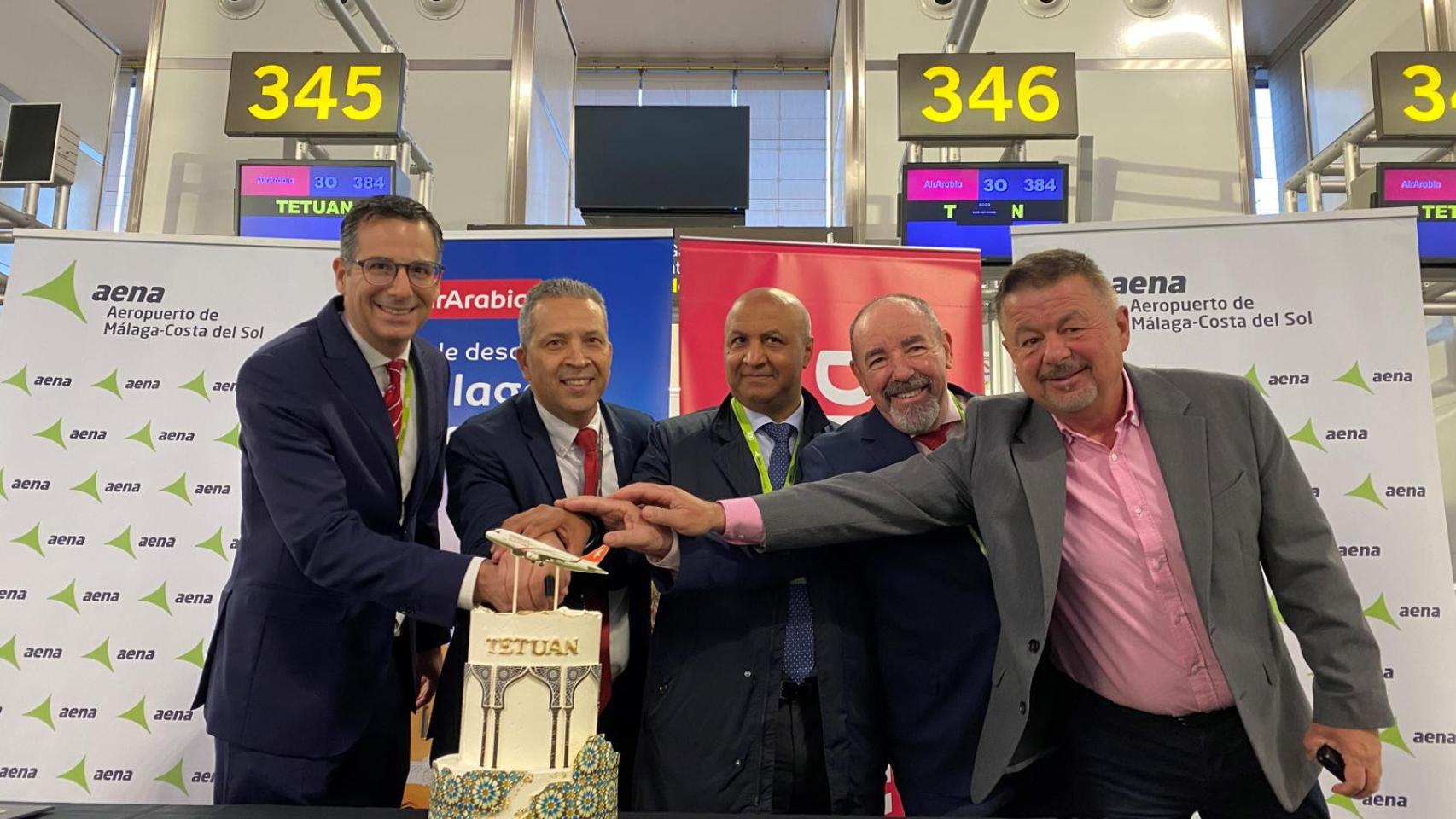 Inauguración del vuelo Málaga-Tetuán.